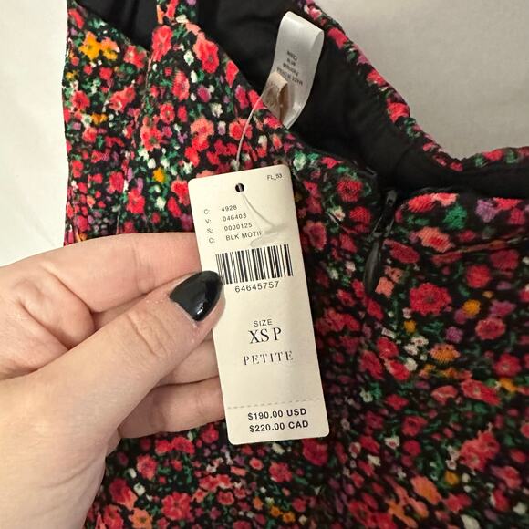 NWT Anthropologie Hutch Floral Sweetheart Midi Dress Burgundy Size XSP - Picture 4 of 9